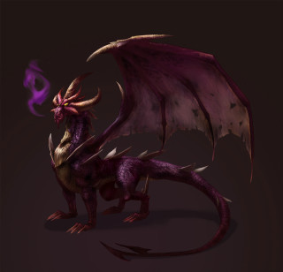 Purple dragon black tail purple - free fantasy wallpaper for tablet