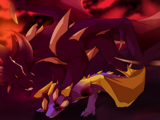 Cartoon dragon yellow tail red - a red tail free wallpaper