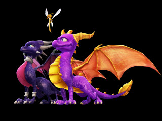 Purple yellow dragons black background - dragon free wallpaper for desktop