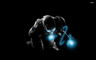 Glowing eyes blue light black - marvel free wallpaper