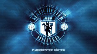 Manchester united logo blue background - city free wallpaper