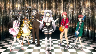 Anime characters checkered floor black - floor free wallpaper for desktop