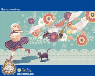 Woman flying kite cat bird - a kite free wallpaper