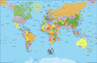 World map countries major cities - major free wallpaper