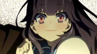 Girl long hair big eyes 6 - a sad expression free wallpaper