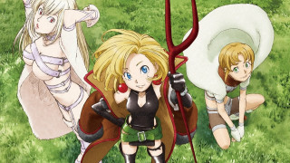 Anime characters grass horse woman - the grass free wallpaper