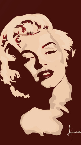 Woman shortcut red black white - a painting of a woman free wallpaper for mobile