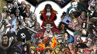 Anime characters white black background - eiichiro oda free wallpaper