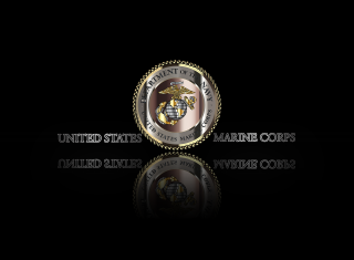 Marine emblem reflection allen talcott - marine free wallpaper