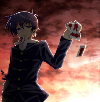 Person holding card blood sky - cloud free wallpaper for tablet