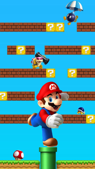 Mario wii game platform background - free gaming wallpaper for mobile