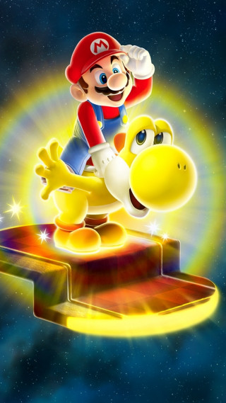 Nintendo character riding toy sky - free christmas wallpaper