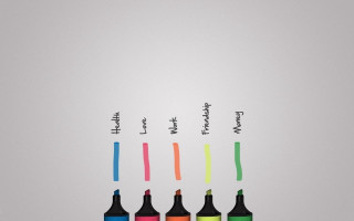 Colored pens white background black - neon color free wallpaper