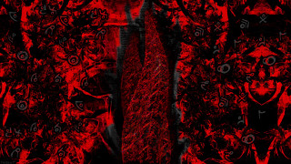 Red tie black red background - eldritch free wallpaper