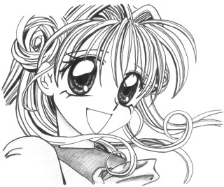 Girl long hair big eyes 2 - a ponytail free wallpaper