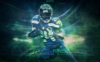 Football player running ball green 2 - brian thomas free wallpaper