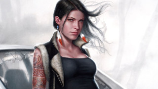 Woman tattoos jacket car man - cedric peyravernay free wallpaper