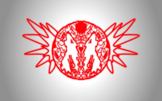 Red white circle bird dragon - a red circle free wallpaper