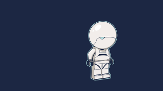 Lego figure blue background white - robot free wallpaper for desktop