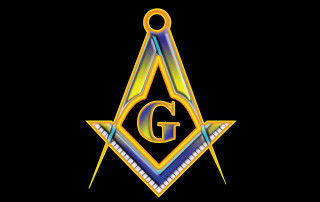 Masonic symbol gold letter star - abstract illusionism free wallpaper for desktop