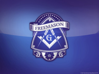 Blue white freemason logo banner - a banner free wallpaper