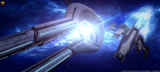 Space station flying bright light - a space station free wallpaper for desktop