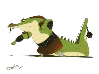 Cartoon alligator shirt tie skirt - a shirt free wallpaper for desktop