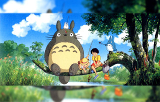 Cartoon scene man woman totoro - bogi fabian free wallpaper