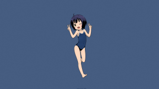 Cartoon girl swimsuit floating arms - kyoani free wallpaper for desktop