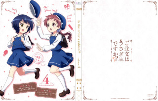 Girls blue dresses white background - a brown border free wallpaper