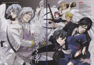 Anime characters guns wings poster - japanese character free wallpaper