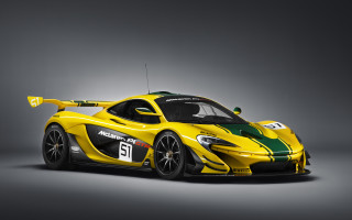 Yellow sports car green stripe 2 - a green stripe free wallpaper