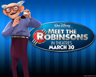 Cartoon character food sign robinsons - a cartoon character holding free wallpaper