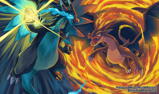 Charizard fireball battle cartoon yellow - chris labrooy free wallpaper for desktop