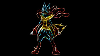 Colorful figure dark background black - dynamic pose free wallpaper