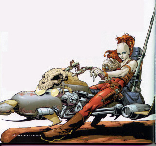 Woman motorcycle dog skull comix - underground comix free wallpaper for tablet