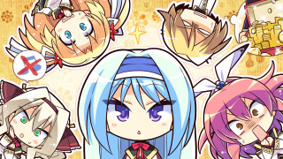 Anime girls colored hair expressions - different expression free wallpaper for desktop