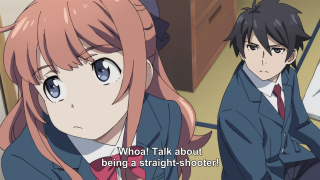 Anime couple characters caption image - straight free wallpaper