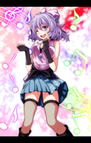 Girl purple hair purple dress - musical free wallpaper