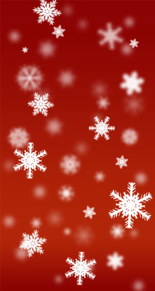 Red background white snowflakes repeated 2 - free winter wallpaper for mobile