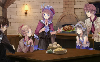 Group food table people gathering - food free wallpaper