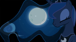 Cartoon pony moon black background - moon free wallpaper for desktop