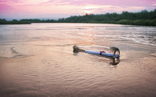 Floating pipe beach sunset pink - a pipe free wallpaper for desktop