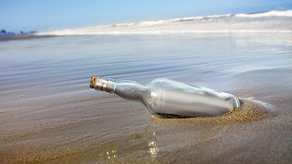Message bottle beach shore waves - wave free wallpaper for desktop