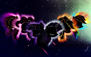 Colorful background stylized horse rainbow - epic composition free wallpaper