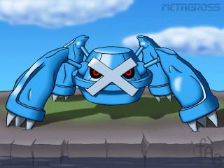 Blue spider red eyes claws - metal free wallpaper