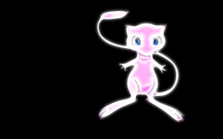 Pink cat blue eyes dark - its tail free wallpaper