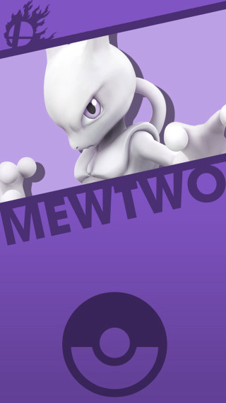 Purple background white dog mewtwo - context art free wallpaper for mobile