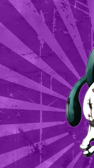 Cartoon character hat purple background - face free wallpaper for mobile