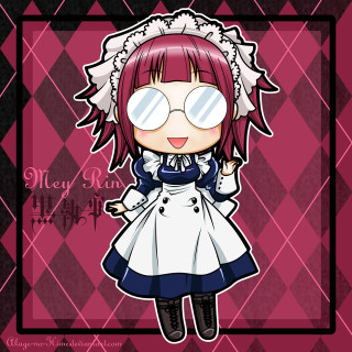 Cartoon girl white dress gothic - frame free wallpaper for tablet